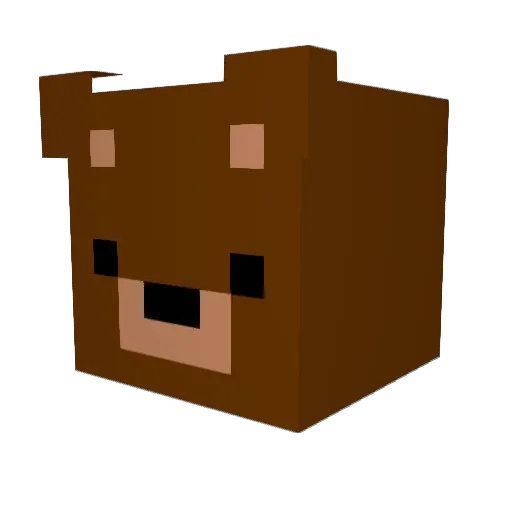 BqdPing Minecraft avatar head, 3D render