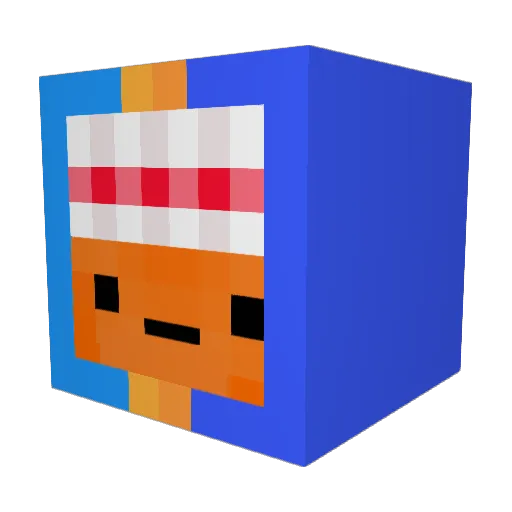 Bqlionas Minecraft avatar head, 3D render