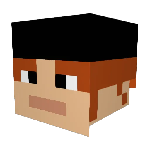 Bqnaniz Minecraft avatar head, 3D render
