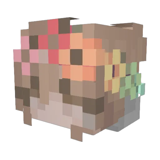 Bqrno Minecraft avatar head, 3D render