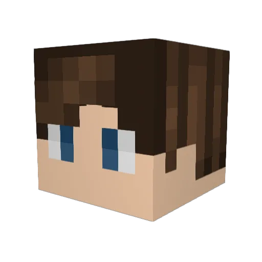 Bqrts Minecraft avatar head, 3D render