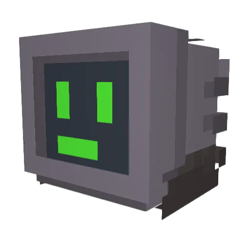 Bqwass Minecraft avatar head, 3D render