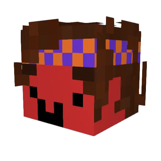 Br00nz Minecraft avatar head, 3D render