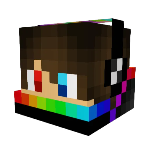 Br0m1ne Minecraft avatar head, 3D render