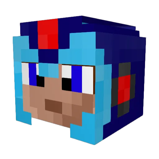 Br0mega Minecraft avatar head, 3D render