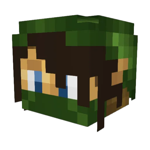 Br1nders Minecraft avatar head, 3D render