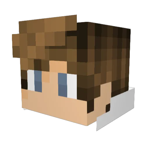 Br3nMC Minecraft avatar head, 3D render