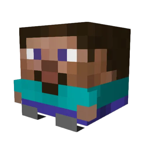 Br4444nch Minecraft avatar head, 3D render
