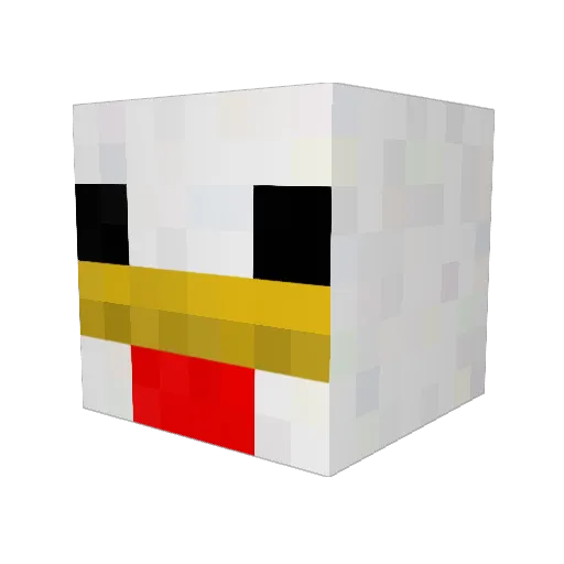 Br4ed Minecraft avatar head, 3D render