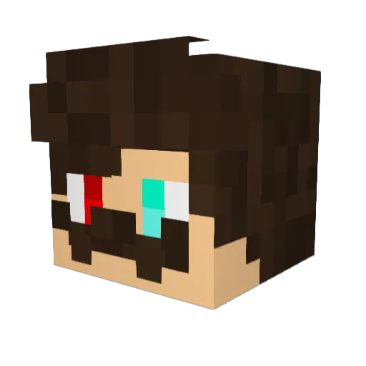 Br4zzz Minecraft avatar head, 3D render