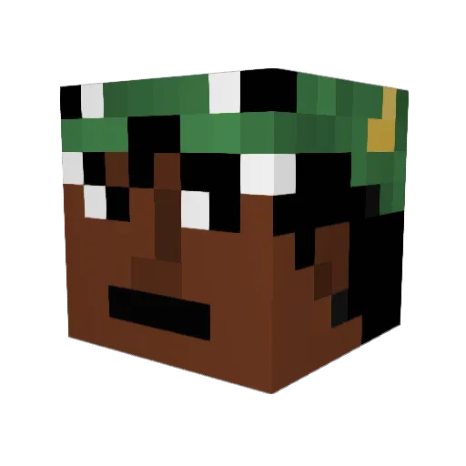 BrNt_BnR Minecraft avatar head, 3D render