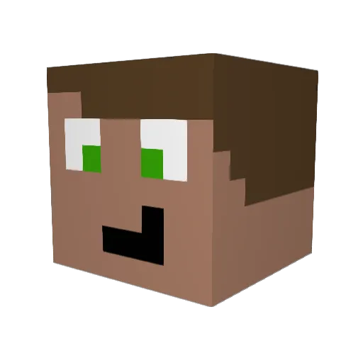 BrUnEx46 Minecraft avatar head, 3D render