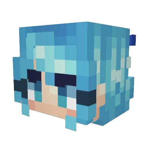Brabr Minecraft avatar head, 3D render