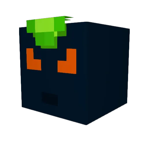 Brachydio Minecraft avatar head, 3D render