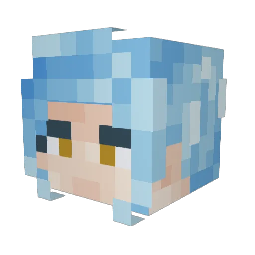 Bracket__ Minecraft avatar head, 3D render