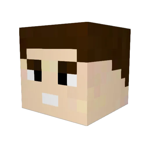 Brackore Minecraft avatar head, 3D render