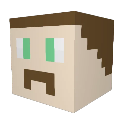 Brad1121 Minecraft avatar head, 3D render