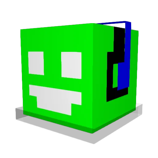Brad527 Minecraft avatar head, 3D render