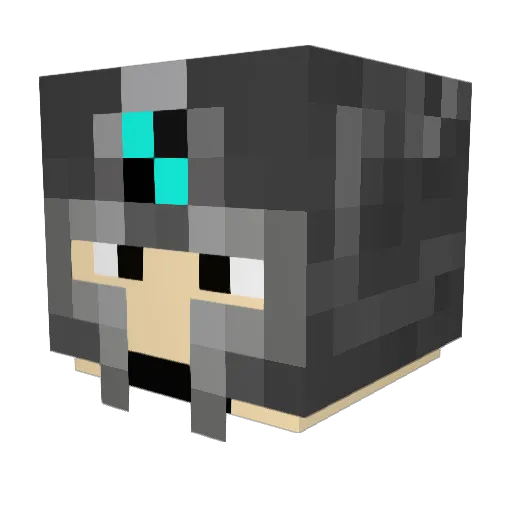 Brad812 Minecraft avatar head, 3D render