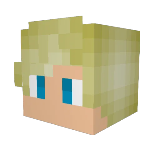 BradCV Minecraft avatar head, 3D render
