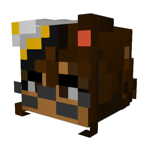 BradEinstien Minecraft avatar head, 3D render