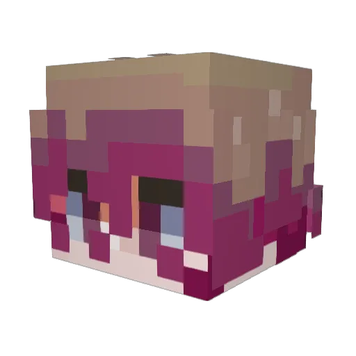 BradKeck Minecraft avatar head, 3D render