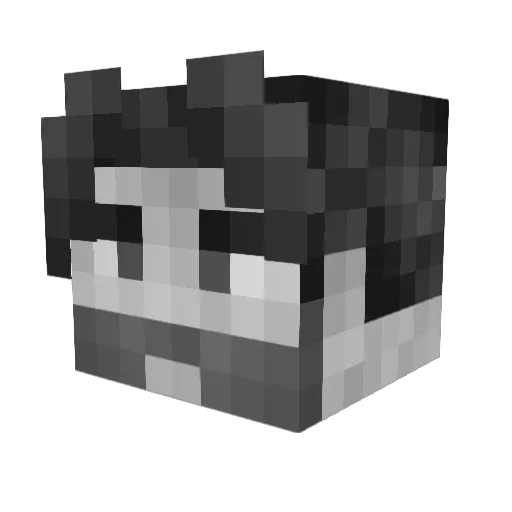 BraddlesGaming Minecraft avatar head, 3D render