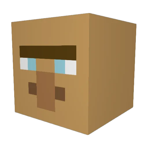 BraddockK Minecraft avatar head, 3D render