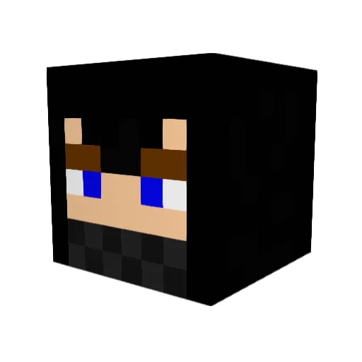 Bradguydude Minecraft avatar head, 3D render