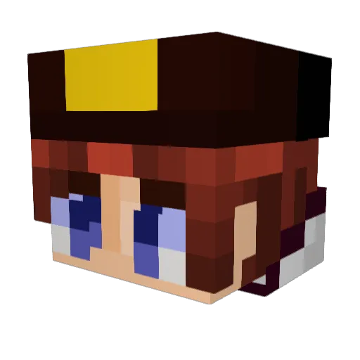 Bradlyp Minecraft avatar head, 3D render