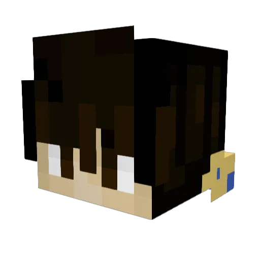 BradnButterr Minecraft avatar head, 3D render