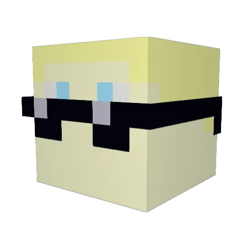 Brady200 Minecraft avatar head, 3D render