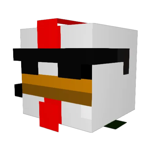 Brady32 Minecraft avatar head, 3D render