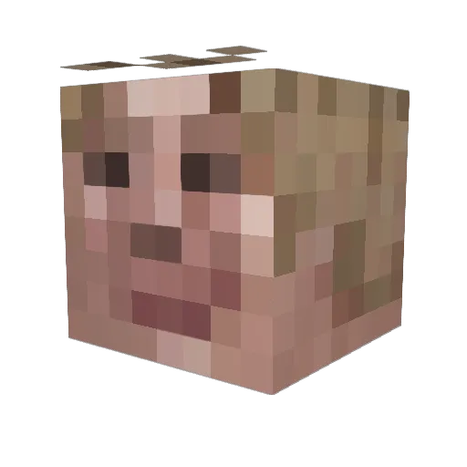 BradyFrancisco Minecraft avatar head, 3D render