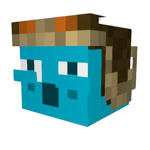 BradyIs_Creamy Minecraft avatar head, 3D render