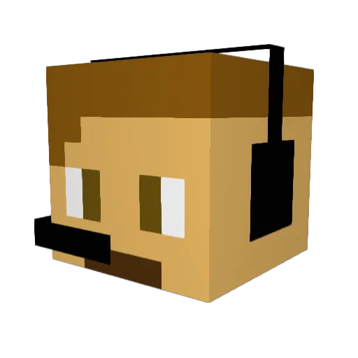 BradypusHD Minecraft avatar head, 3D render