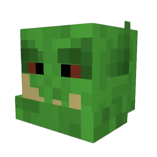 Bragbub Minecraft avatar head, 3D render