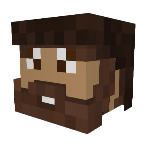 Braggadoshis Minecraft avatar head, 3D render
