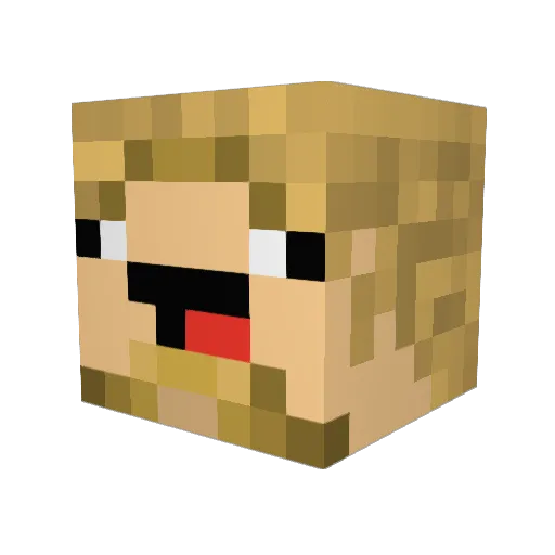 Bragi_ Minecraft avatar head, 3D render