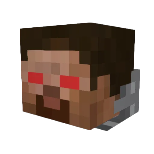 Bragniac Minecraft avatar head, 3D render