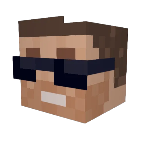 Brah_ddah Minecraft avatar head, 3D render