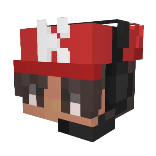 Brahimage Minecraft avatar head, 3D render
