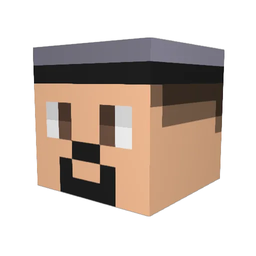 BrahmaLatao Minecraft avatar head, 3D render