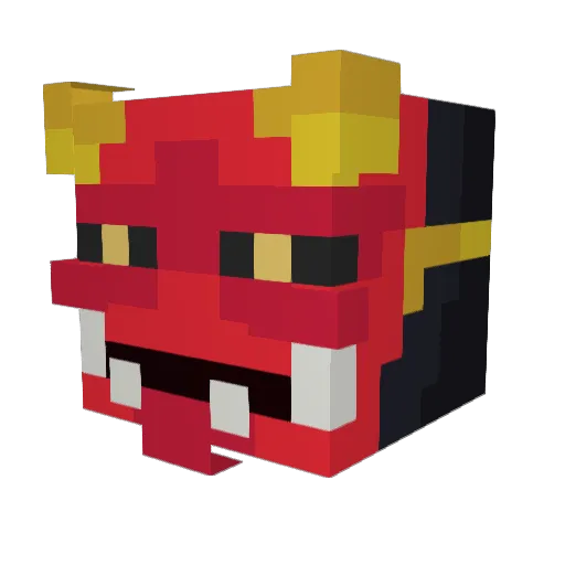 Braiceg Minecraft avatar head, 3D render