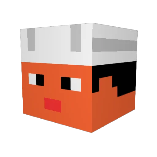 Brain512 Minecraft avatar head, 3D render