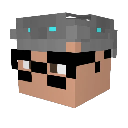 BrainControlFan Minecraft avatar head, 3D render