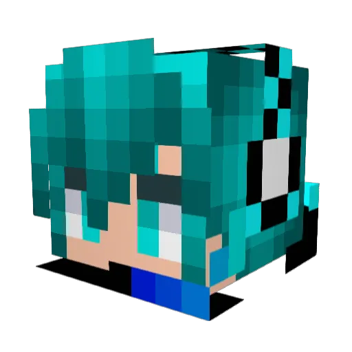 BrainDon Minecraft avatar head, 3D render