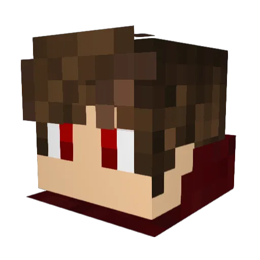 BrainFlush Minecraft avatar head, 3D render