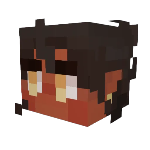 BrainGutzzy Minecraft avatar head, 3D render