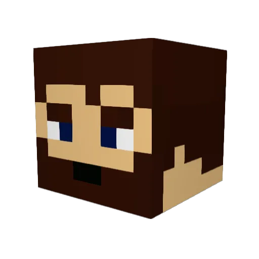 BrainOfTech Minecraft avatar head, 3D render